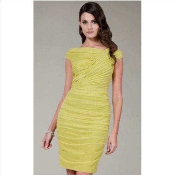 Tadashi Shoji Dresses & Skirts - Tadashi Shoji Lime Green Bodycon Crepe Dress XS